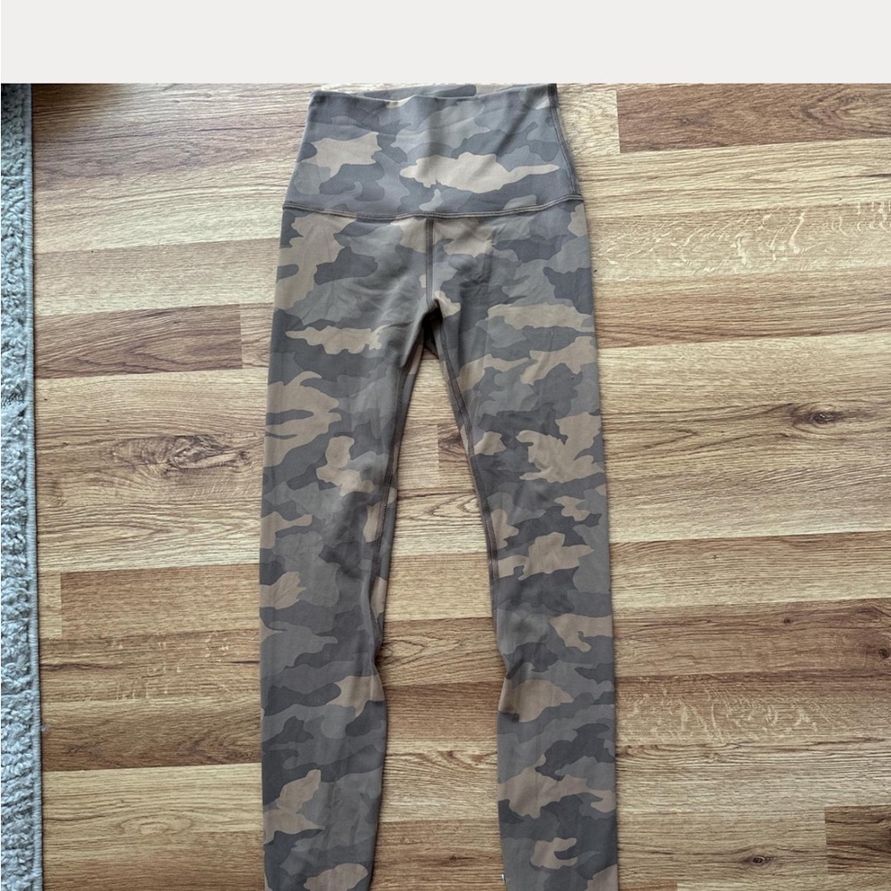 Lululemon Athletica Brown Tan Leggings High-Waisted Stretchy